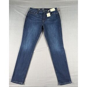 a.n.a Mid Rise Skinny Jeans Womens 16 Tall Dark Wash Stretch Denim NWT Classic